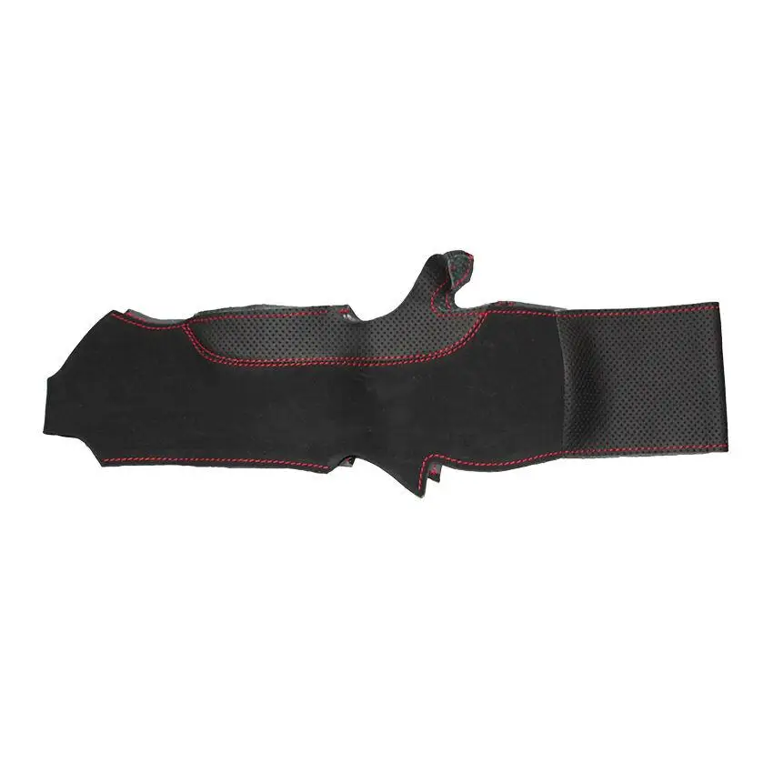 

Hand-stitch Black Genuine Leather Black Suede Steering Wheel Cover For Chevrolet Cruze