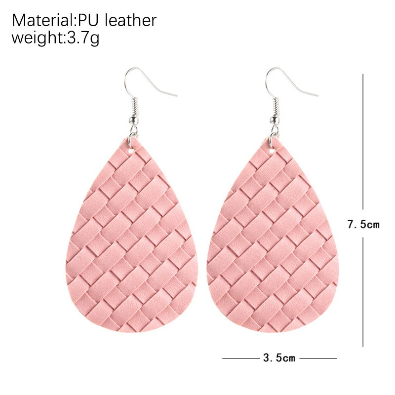 Cpop сетка цветок в капле серьги Модные эффектные PU серьги из кожи Модные женские ювелирные украшения подарок Прямая