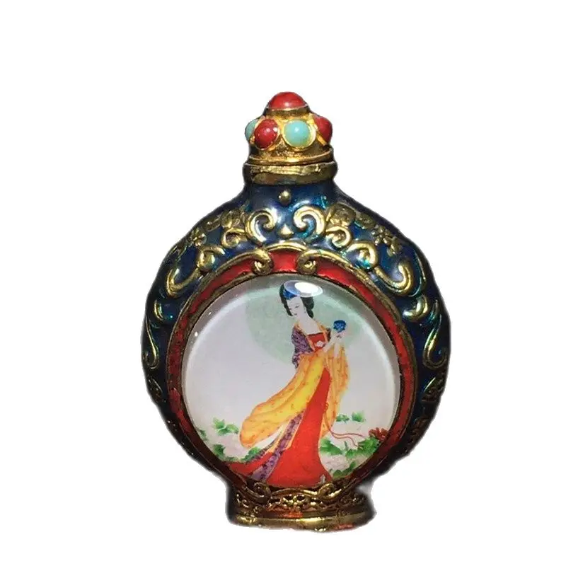 

Chinese exquisite hand-made antique copper snuff bottle