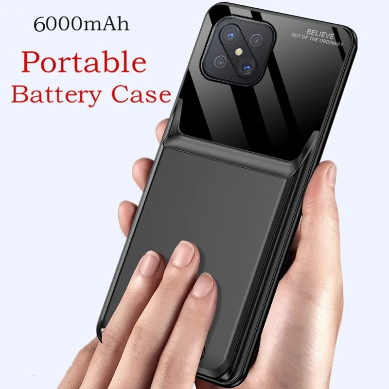 hstnbveo portable battery case for oppo a92s battery charger cases external power bank charging power case for oppo a92s free global shipping