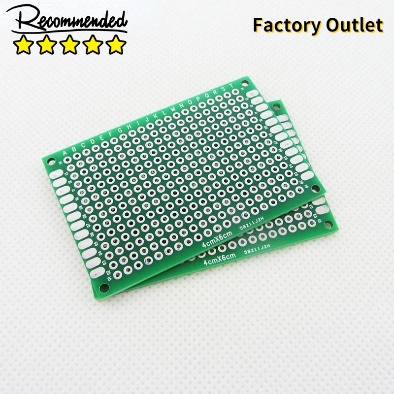 5 шт. 4 Х6 см DIY Прототип бумага печатная плата универсальная двусторонняя 1 6 мм 2 54