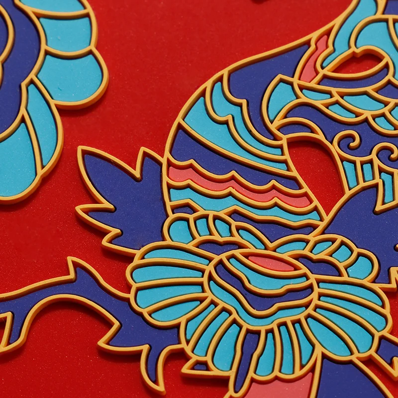 Винтажный коврик для стола изоляция силиконовых чашек нескользящий красный