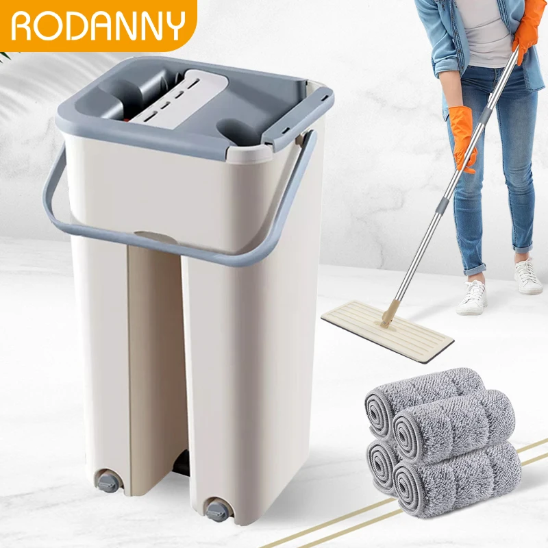 Волшебная Швабра roдэнни для уборки швабра с свободными руками ведром пола