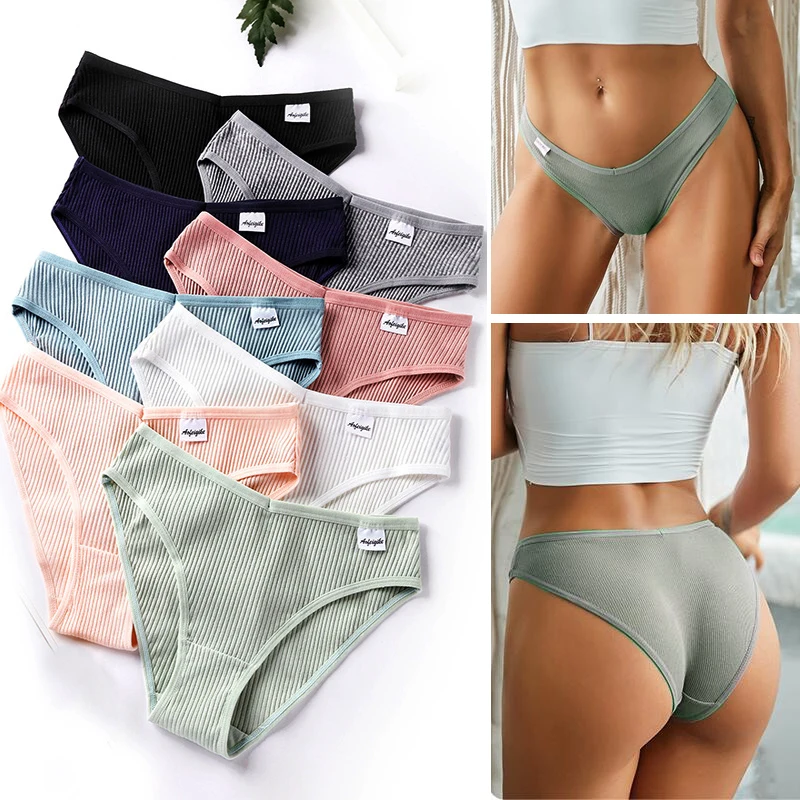 

Cotton Panties Female Underpants Sexy Panties For Women Briefs Underwear Comfortable Ladies Pantys Lingerie 8 Solid Color
