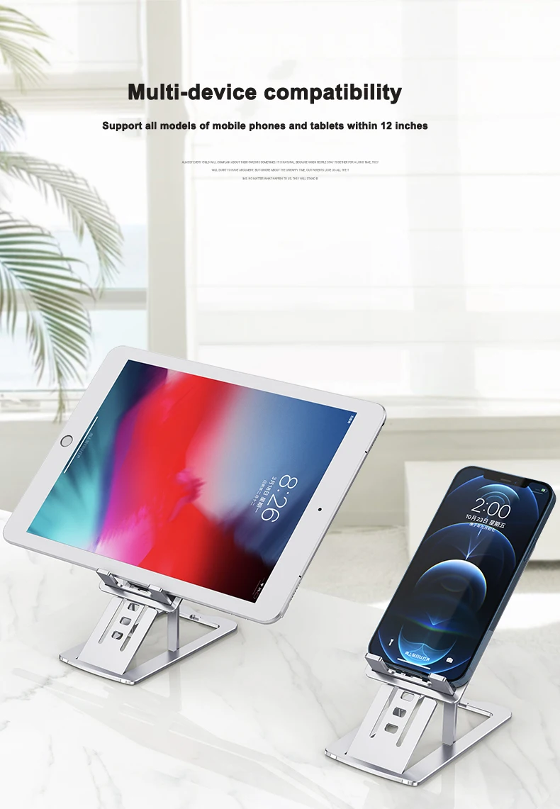 

Hot Selling Aluminum Tablet Stand Desk Mobile Phone Holder Stand Holder Flexible