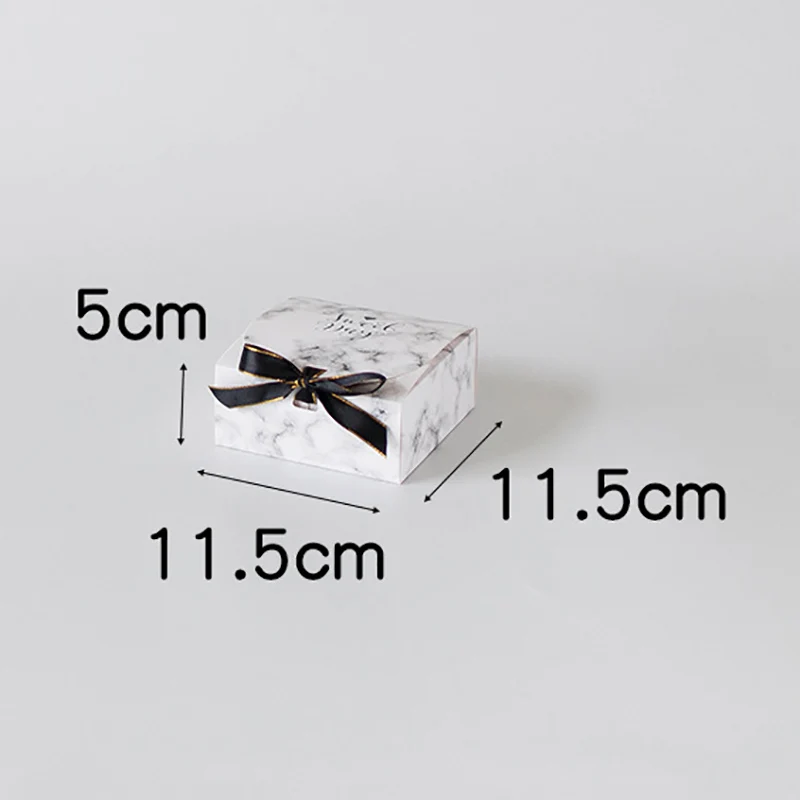 5Psc Gift Box Small Candy Boxes Paper Baby Shower Wedding Birthday Christmas Favor Packing Ribbon Present Packaging Marble | Дом и сад