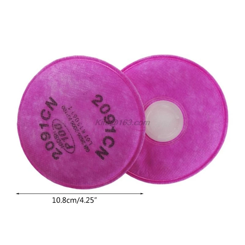 

2PCS Dustproof Particulate Filter Electrostatic Filter Cotton Respirator Face Protector Accessories Kit for 2091 P100