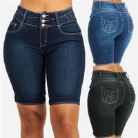 plus size fashion women denim shorts pants summer skinny slim fit short jeans all match skinny fashion womens shorts for daily