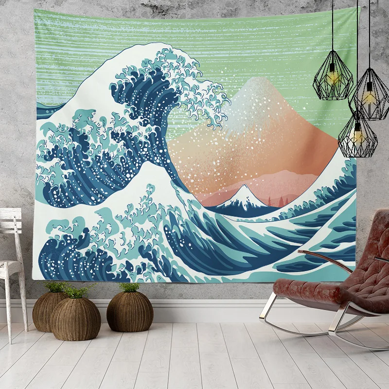 Трапеция настенное одеяло tapiz sun sea wave настенная простыня гобелен Настенный Ковер