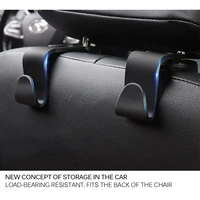4pcs multifunctional car concealed hooks headrest hangers seat back hooks headrest mount storage holder simple styling