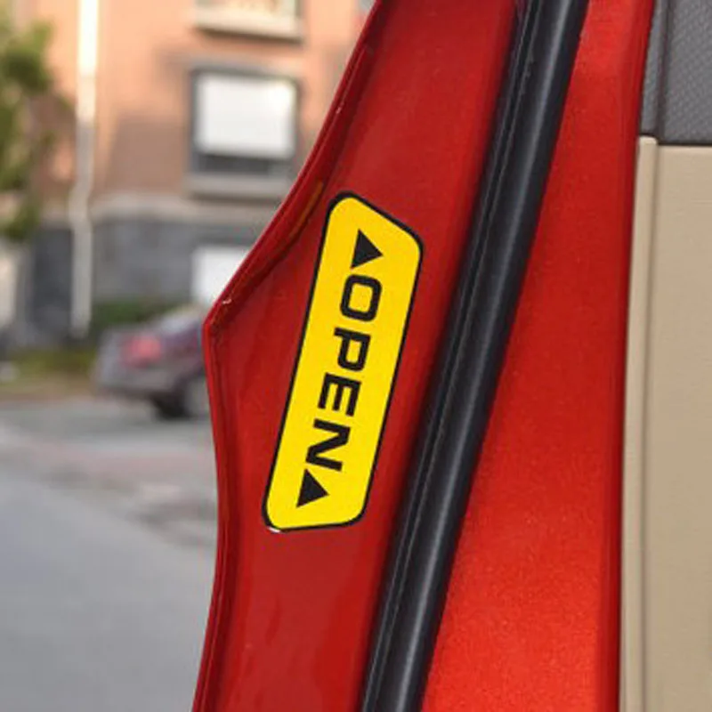 

Car sticker door open warning stickers reflective warning decoration sticker for Chevrolet Cruze Opel Mokka 4pcs per set