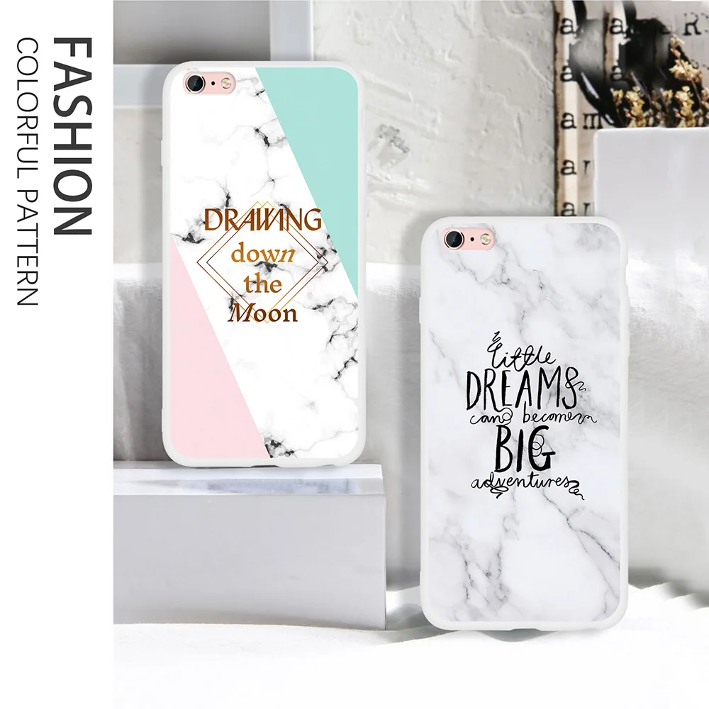 Marble Geometry Soft Case for iPhone X XR XS Max 5S SE 6 Plus 6S Cases Simple Style Silicone Cover 7 8 Capa |