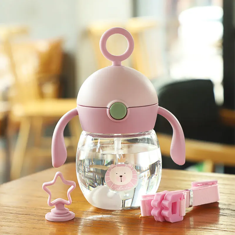 270 мл Милая чашка для кормления ребенка с кроликом соломинкой детская бутылочка