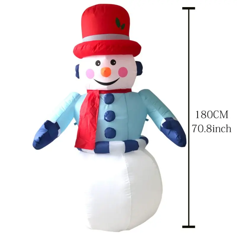 

1.8m LED Light Inflatable Model Christmas Snowman Airblown Dolls Toys for Household Party Decoration