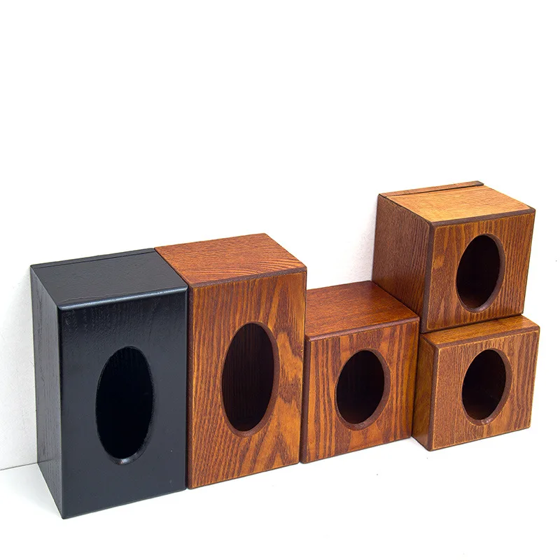 

Creative Wooden Tissue Box Retro Paper Living Room Napkin Box Vintage Tissue Boxes Napkin Dispenser Kitchen Desk Organizer