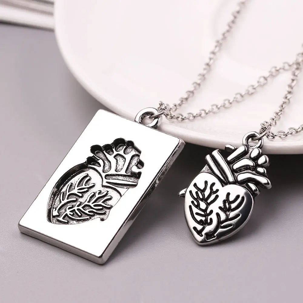 Креативный пазл пара анатомических сердечек ожерелье для женщин романтичный