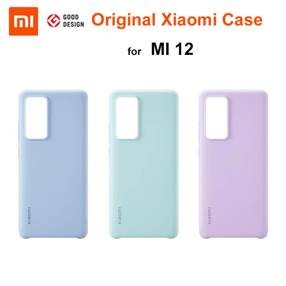 Оригинальный чехол для Xiaomi Mi 12 / Pro силиконовый приятный кожи мягкий клей задняя