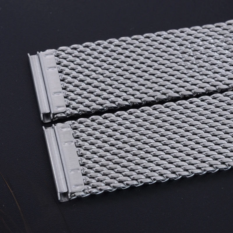 Детали для часов Cronos сетчатый ремешок из нержавеющей стали металлическая пряжка