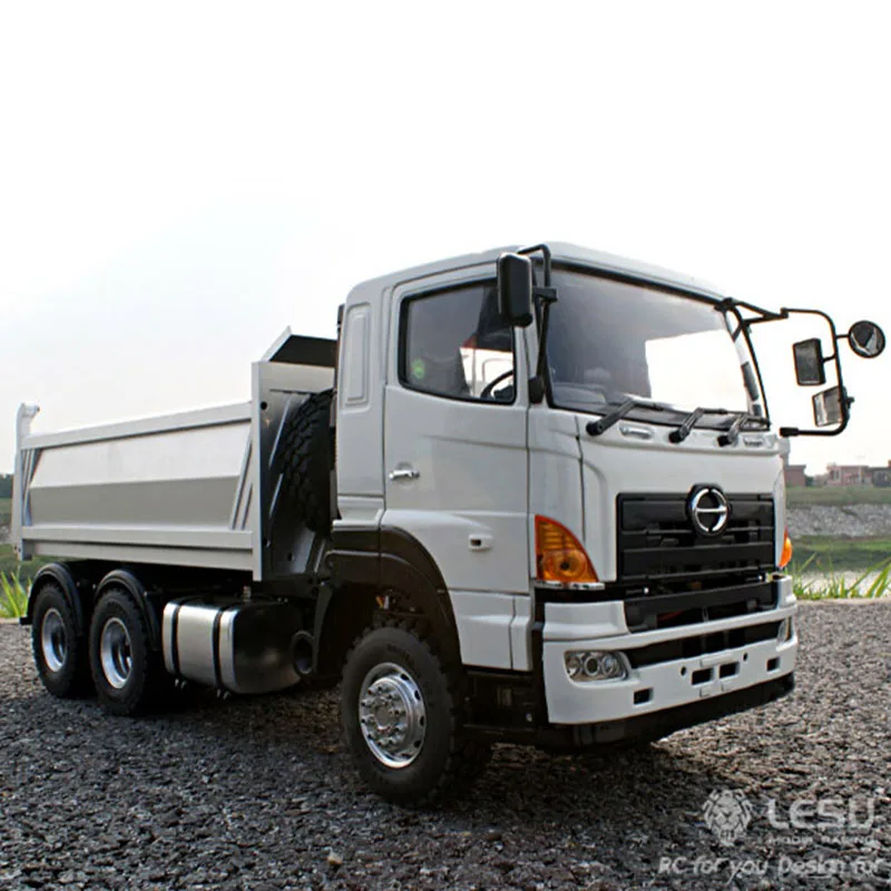 LESU 1/14 замок дифференциальный Hino700 6x6 металлический гидравлический самосвал RC
