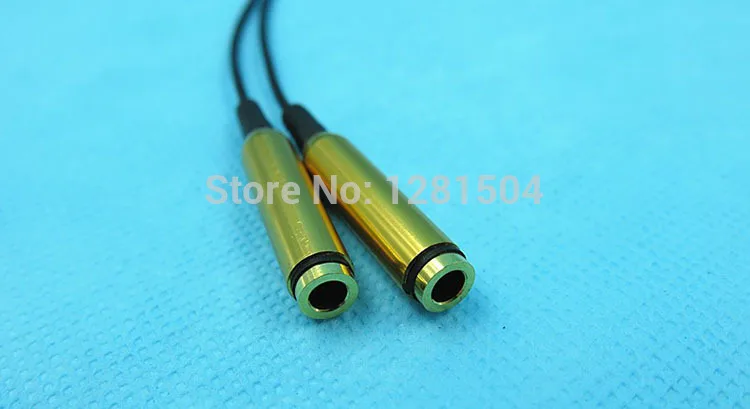 Оптовая продажа разноцветный металлический стерео мини-джек 3 5 мм 1 штекер на 2
