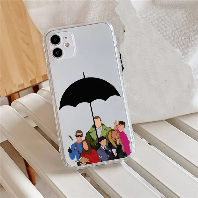

The Umbrella Academy Phone Case Transparent for iPhone 11 12 mini pro XS MAX 8 7 6 6S Plus X 5S SE 2020 XR