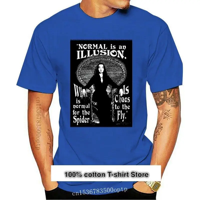 

Camiseta Morticia Addams-Normal Is An ilusio, camisa clásica de película, 2021, 2021 S, camiseta de moda, envío gratis