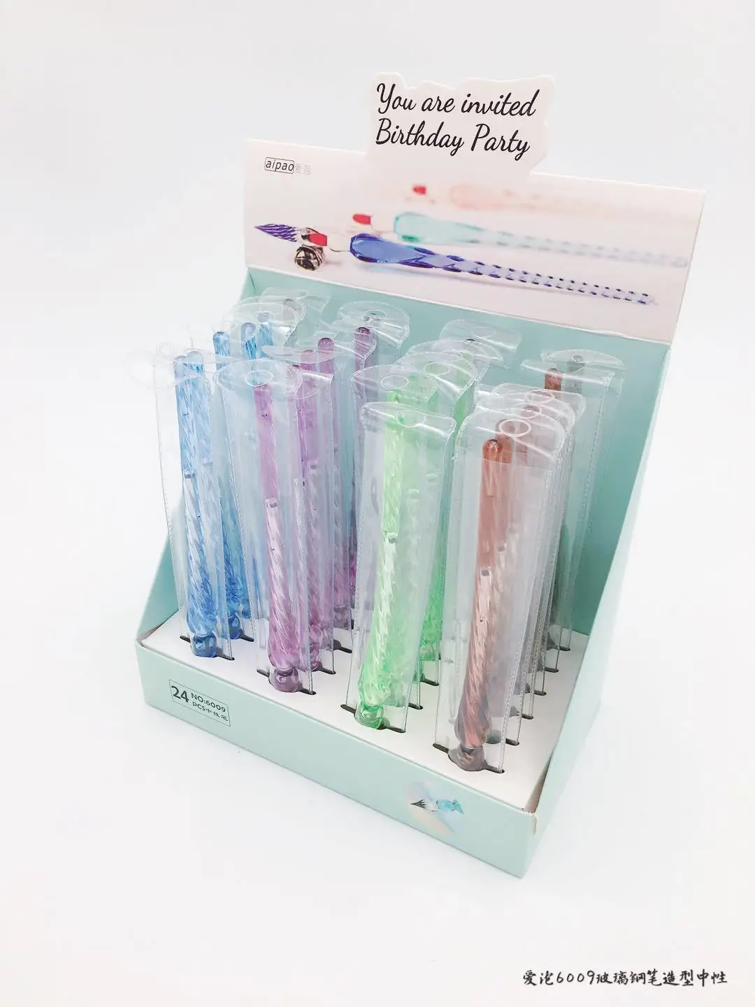 

24 pcs Gel Pens Cartoon diamond black colored gel-inkpens for writing Cute stationery office school supplies