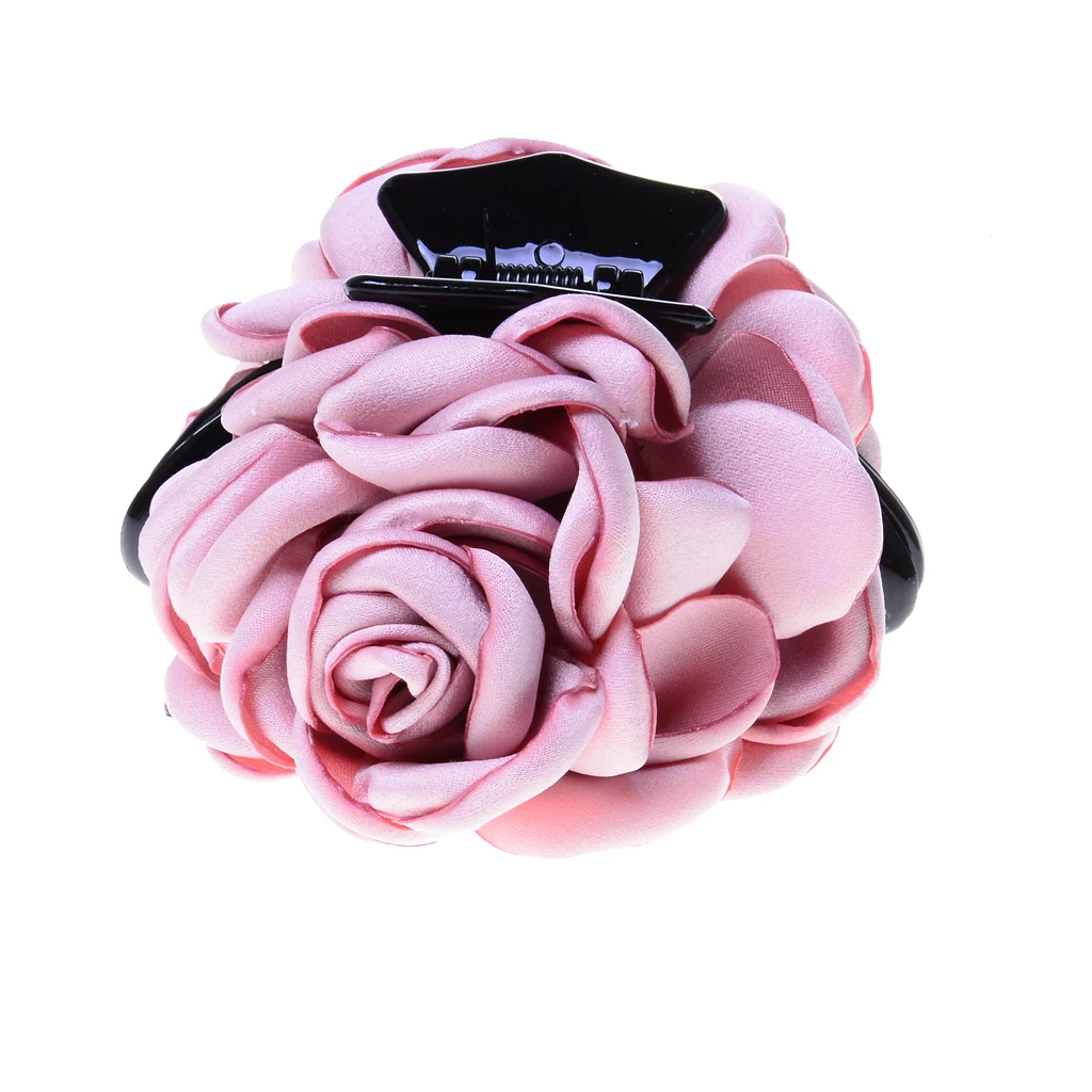 Зажим для волос с цветком розы 4 цвета |