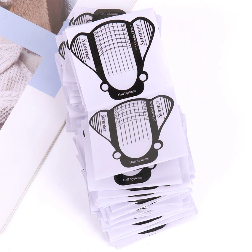 100 шт./упак. инструменты для дизайна ногтей акриловые УФ гелевые наконечники