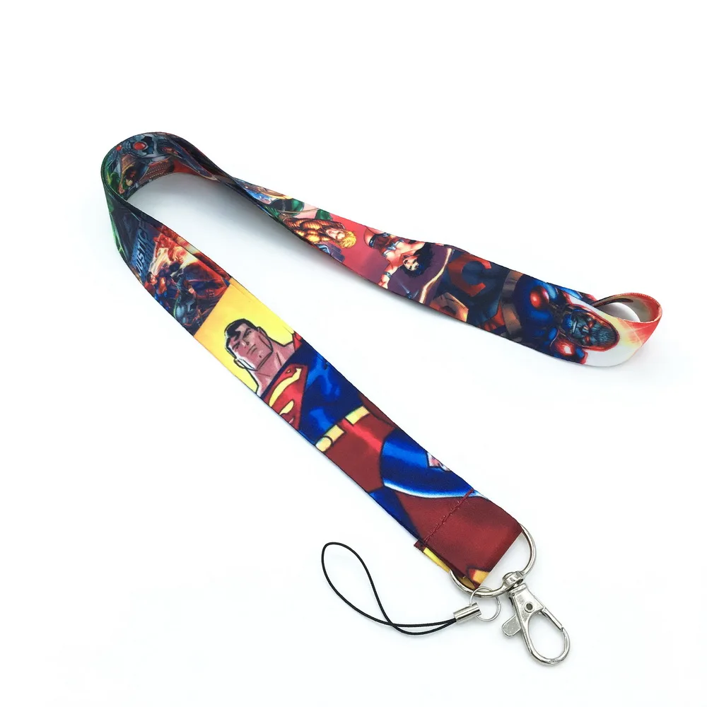 10 шт/20 шт/30 шт/50 шт DC Comic Hero Lanyard телефон ID брелки кошелек цепь подарок коллекция