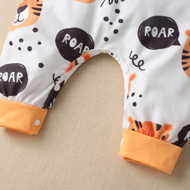 Одежда для новорожденных мальчиков и девочек с рисунком животных из