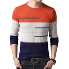 TFETTERS 2021 брендовый Мужской пуловер свитер мужской вязаный полосатый свитер с круглым вырезом Мужская трикотажная одежда зимние облегающие свитера для мужчин