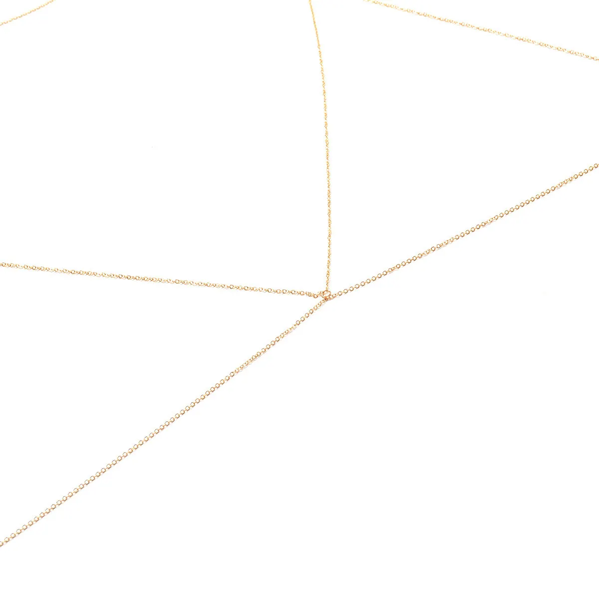 Женский горный хрусталь Кристалл золото/серебро крест тела цепь бюстгальтер