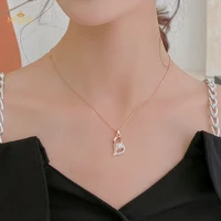 women love necklace simple charming beautiful jewelry lady high quality stainless steel copper ms miasol brand girl neck pendant
