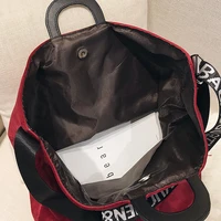 new large capacity velvet handbag fashion lady letter shoulder crossbody bag high quality womens shopping bag tote
