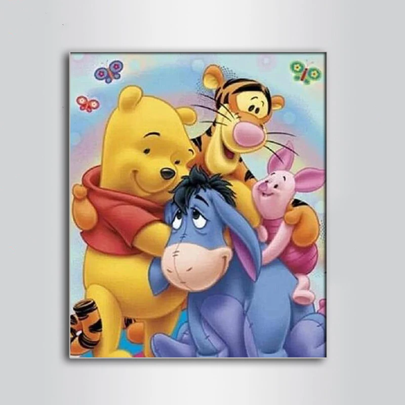 

Full square/round diamond 5D DIY diamond painting kit Winnie the family 3D embroidery cross stitch mosaic artist home decoration