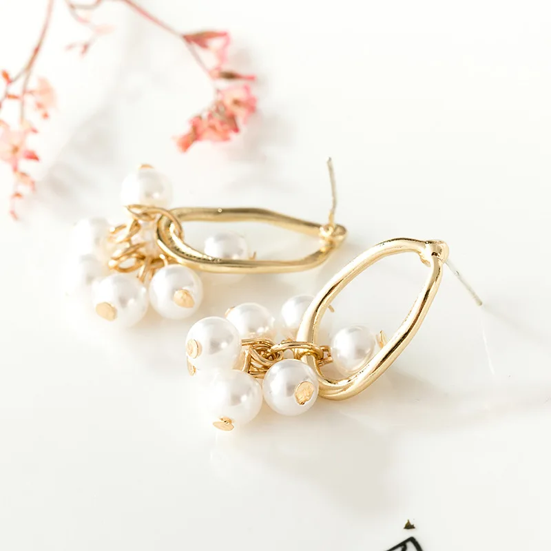 Новая мода темперамент геометрические серьги гвоздики в форме снежного