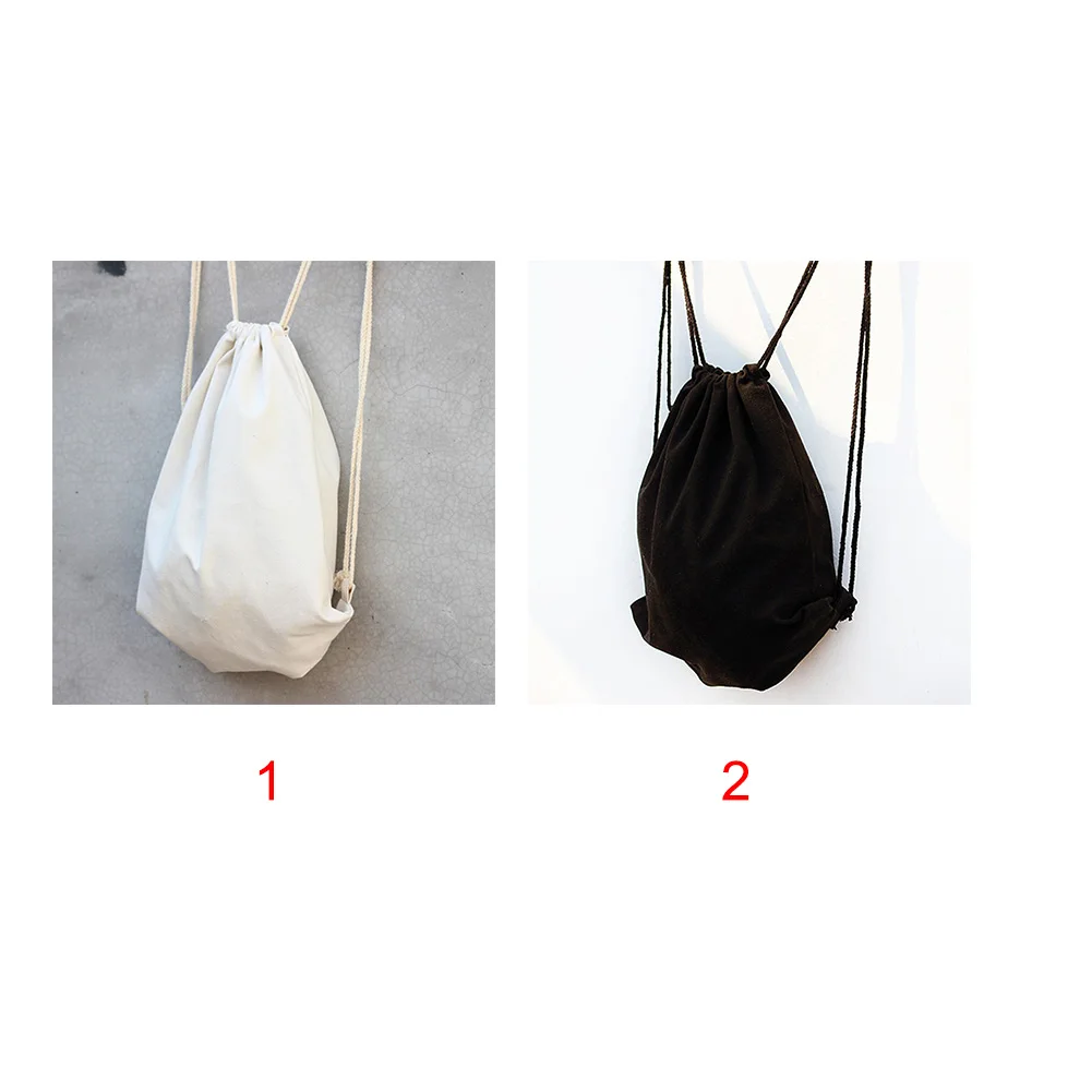 Женские холщовые сумки рюкзаки сумка на шнурке для подростков школьный портфель