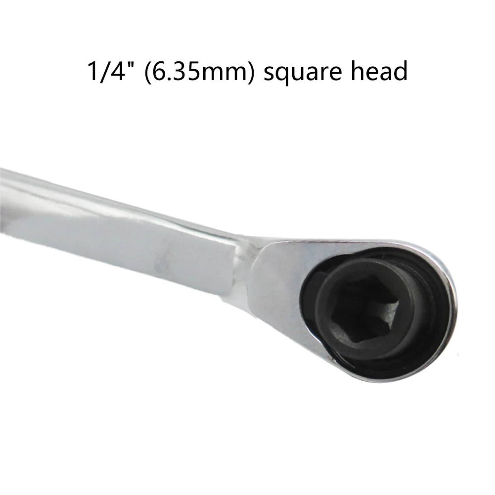 Отвертка с храповым механизмом шестигранный ключ двойной головкой 1/4 &quotс 72