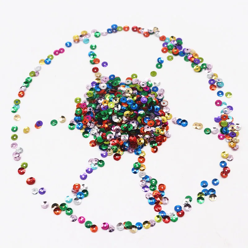 Круглая пайетка из ПВХ 4 мм пайетки с блестками для рукоделия шитья свадебного