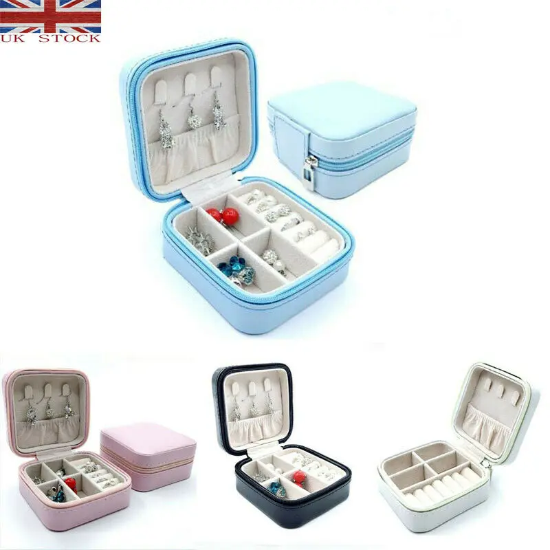 UK дорожный косметический кожаный чехол для хранения ювелирных изделий кольцо
