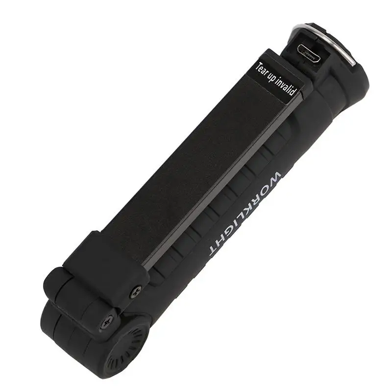 СВЕТОДИОДНЫЙ Портативный фонарик магнитный перезаряжаемый вращающийся COB USB