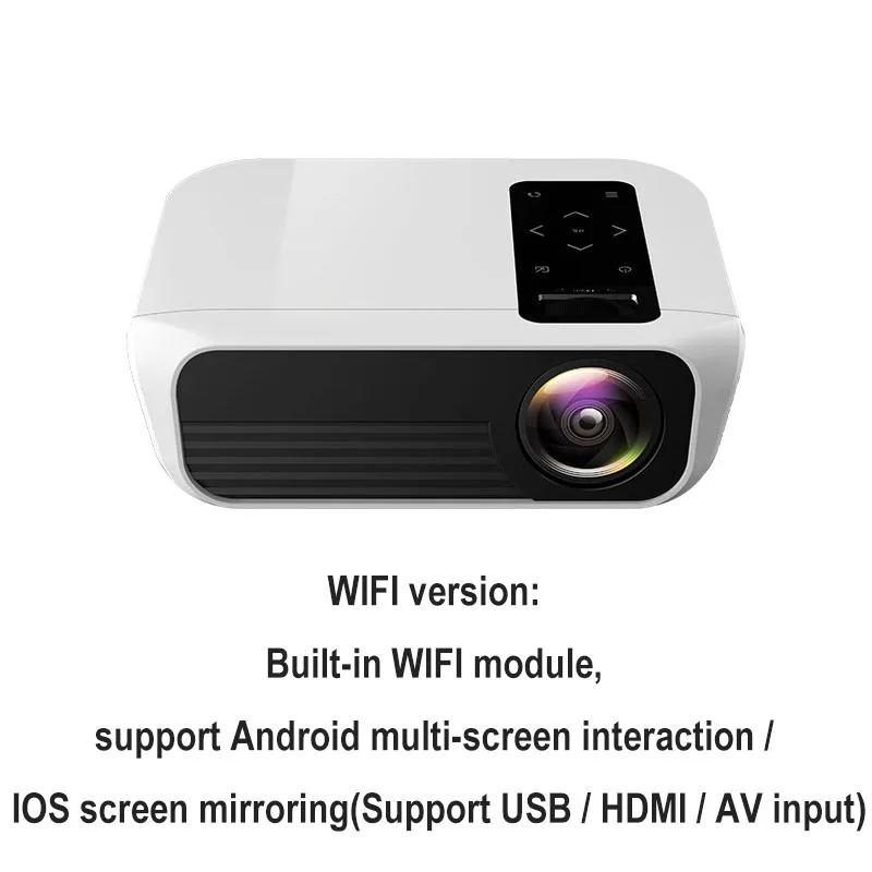 WIFI Version ByJoTeCH T8 светодиодный проектор 1920*1080 Full HD 1080P Android 7,1 4500 люменов Amlogic S905 2G 16G Proyector Beame домашний кинотеатр - Цвет: WIFI Version