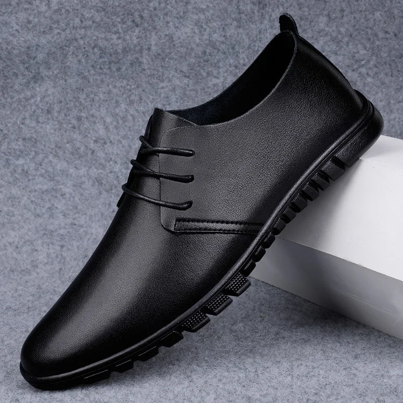 Brand Plus Size 37-45 Men Casual Shoes Oxfords Cow Men's Flats Spring Autumn Fashion Genuine Leather Casual Mens Shoes Business