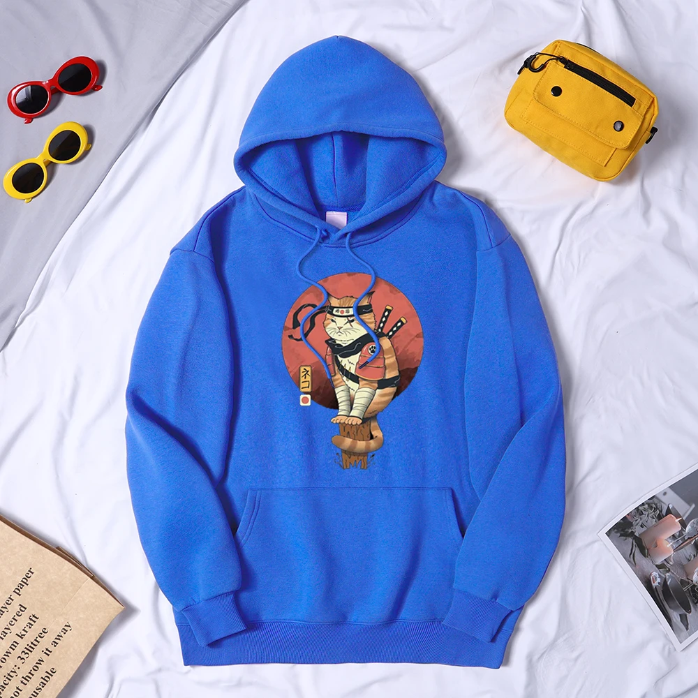 Свитер мужской с японским котом кто знает ниндзютсу пуловер забавным рисунком