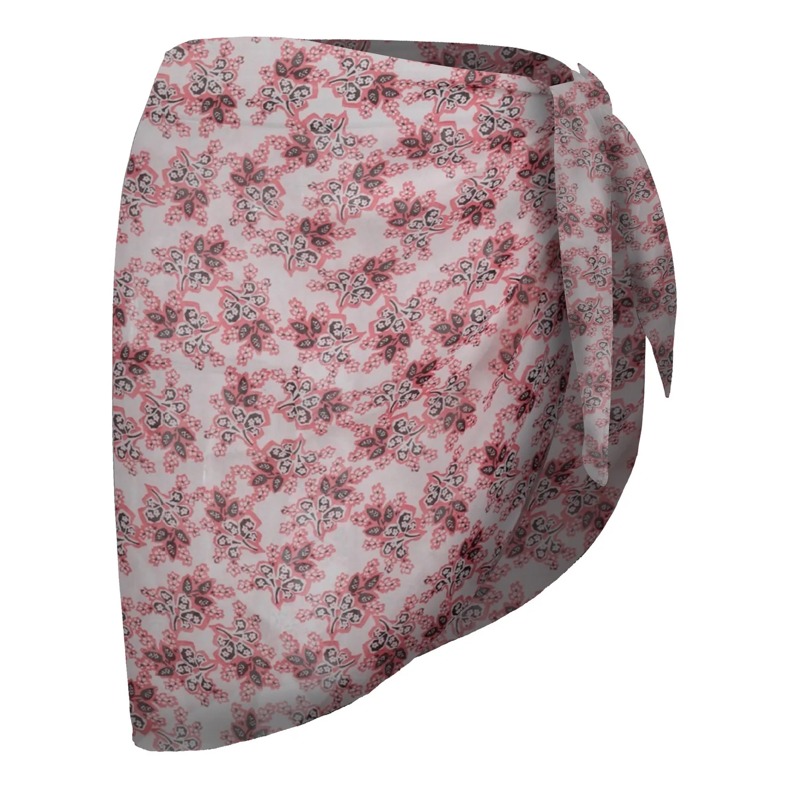

2021 Sexy Women Chiffon Swimwear Pareo Scarf Cover Up Wrap Kaftan Sarong Beachwear Floral Printing Bikinis Cover-Ups Skirts