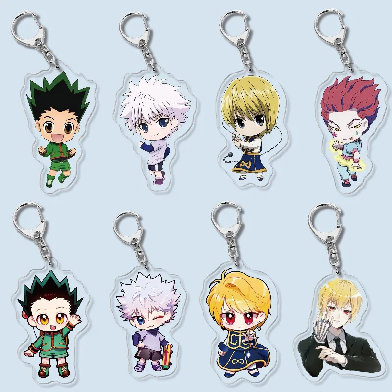 

32Pcs/Lot HUNTER x HUNTER Double Sided Anime Acrylic Keychain Hisoka GON·FREECSS Killua Zoldyck Figure Pendant Keyring Jewelry