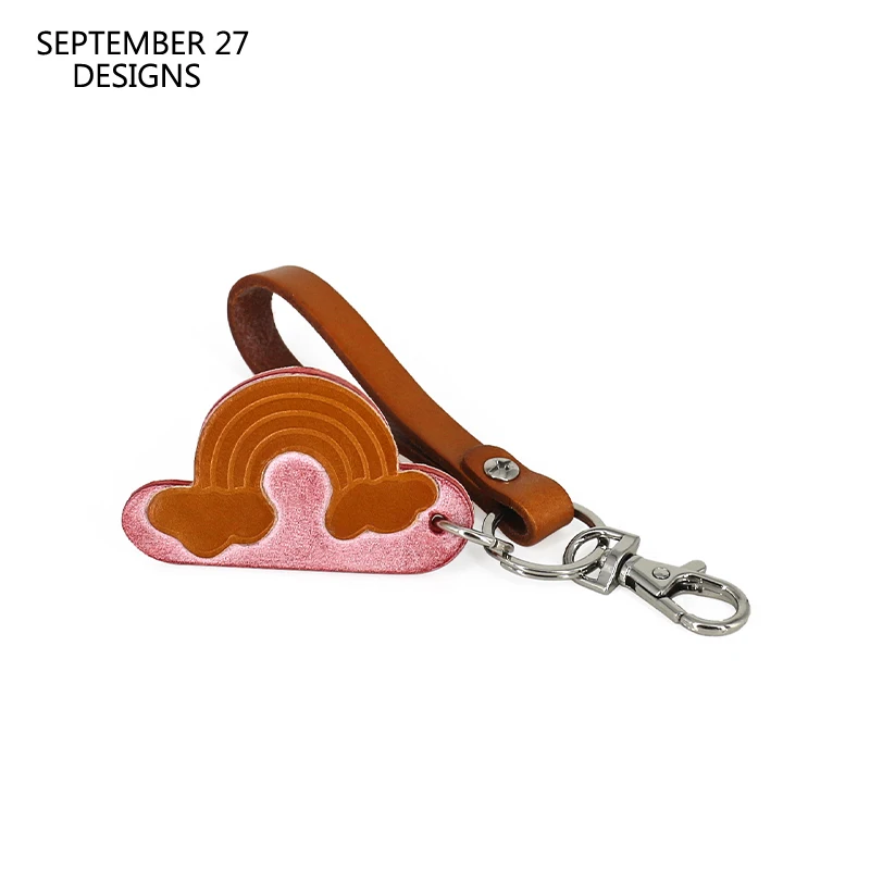 

New Fashion Key Chain Men Genuine Leather Luxury Handmade Fog Color Car Key Ring Women Retro Housekeeper Keychain 100% Cowhide