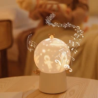 guardian angel 360 degree rotation romantic soothing music projector night light lamp cosmic projection led lamp kids gift idea