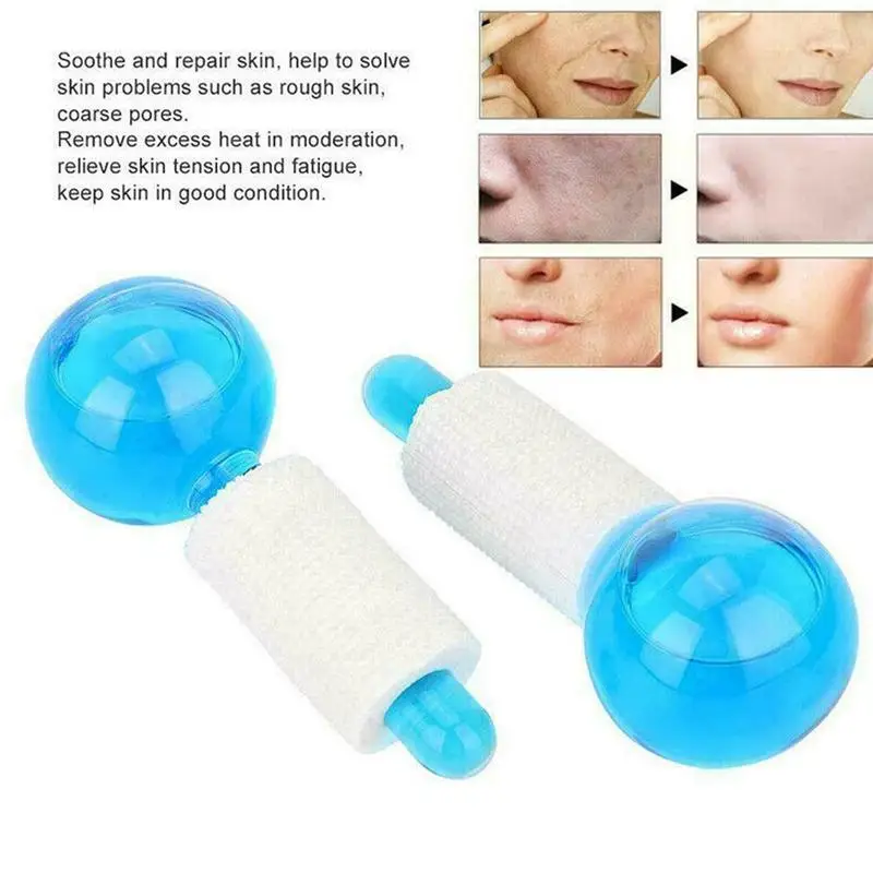 

2pcs Crystal Ball Cooling Beauty Massage Globe Top Luxury Best Hot Sale Water Wave Beauty